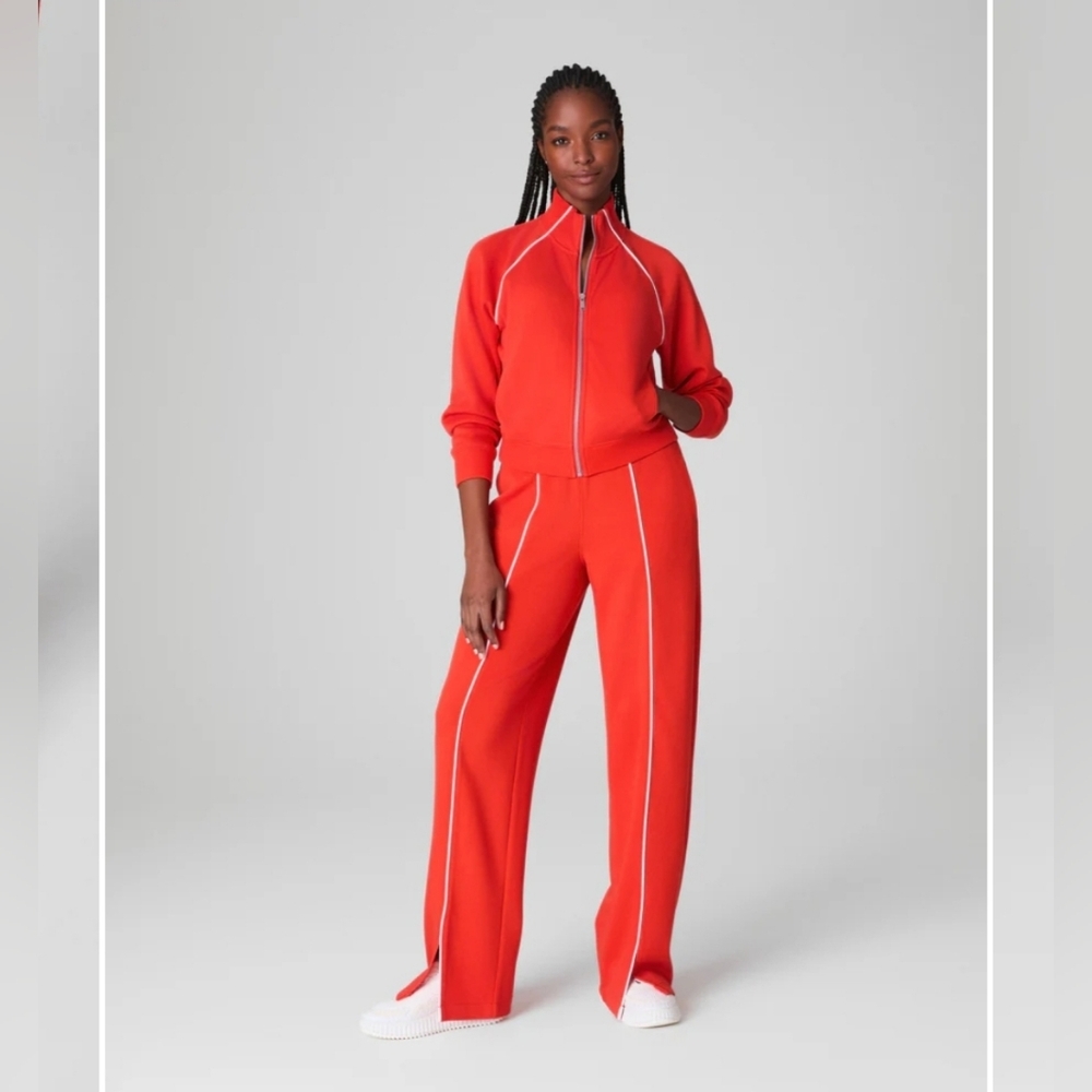 HOT!!! Spanx Essentials Women's Orange Track Pants And Jacket.